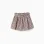 Corduroy skort with floral pattern for girls, beige
