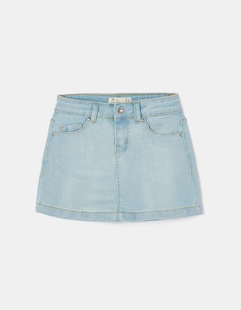 Girls Cotton Denim Skirt