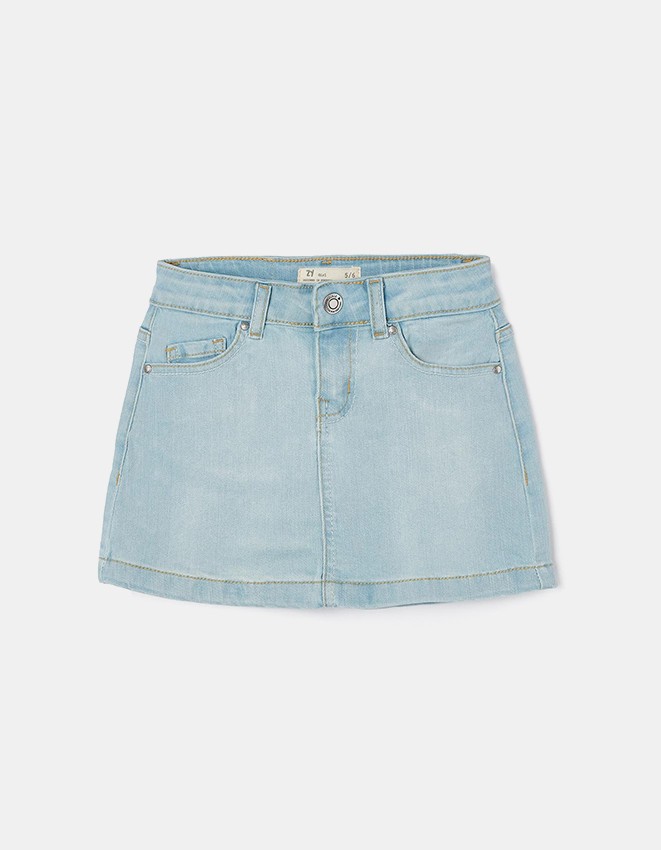 Girls Cotton Denim Skirt