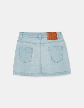 Girls Cotton Denim Skirt