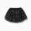 Layered tulle skirt with glittering pumpkin motif for girls, black