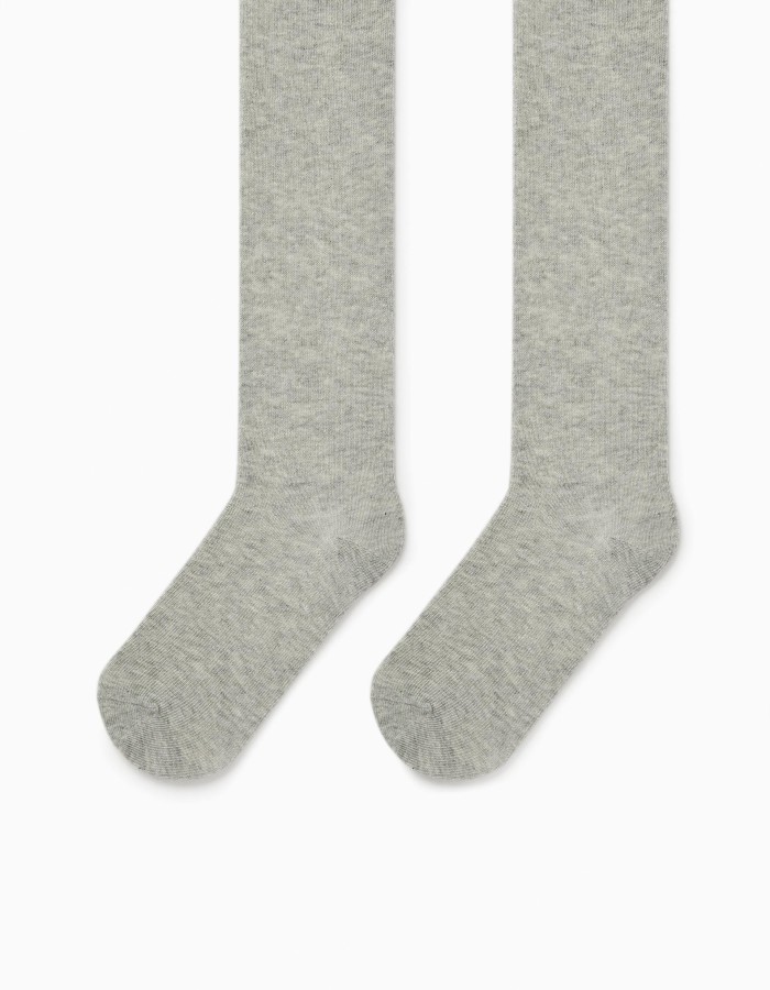 Cotton Tights for Children, Grey