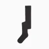 Anti-Pilling Ribbed Tights for Girls, Black