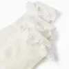Pack of 3 Pairs of Socks with Broderie Anglaise for Girls, White