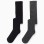Pack of 2 Tights Plain/Rhombus for Girls, Grey/Black