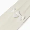 Microfiber Tights with Bow for Girls, White