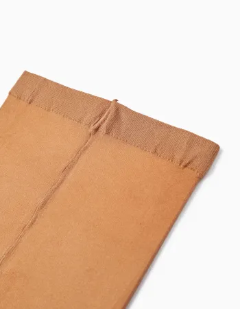 Pack of 2 Microfiber Tights for Girls, Transparent