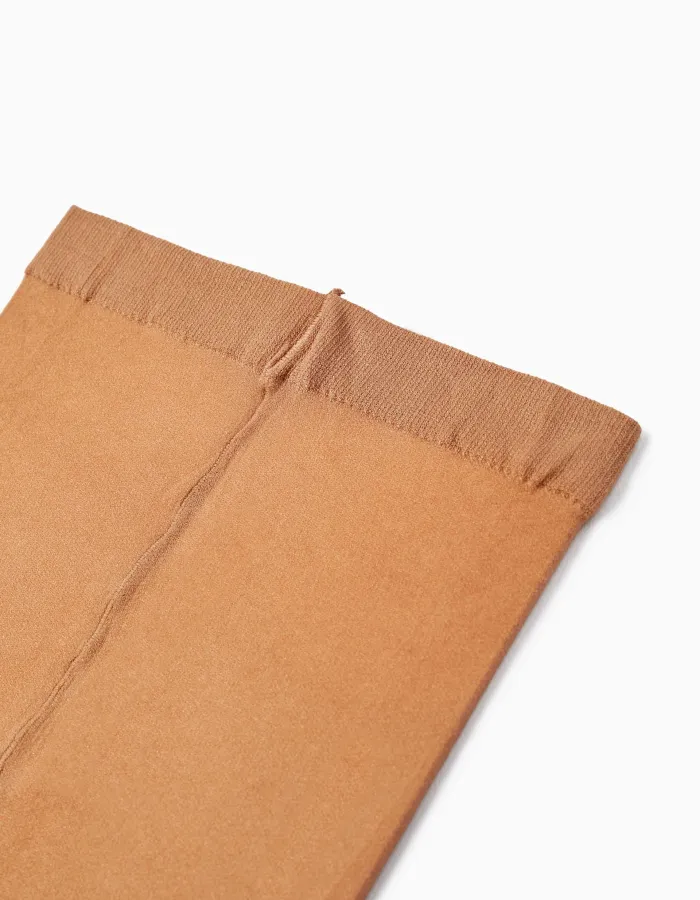 Pack of 2 Microfiber Tights for Girls, Transparent