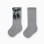 High Socks with Pompons for Girls, Grey
