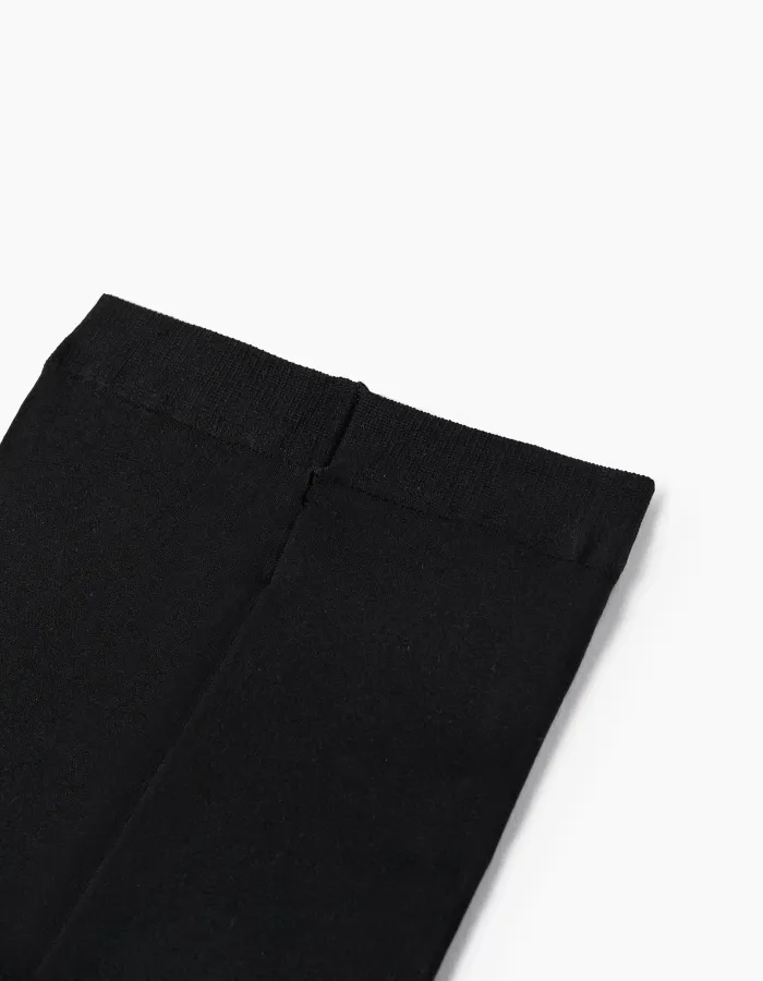 Pack of 2 40Den Microfiber Tights for Girls, Black