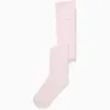 Plain knitted tights with anti-pilling for girls, light pink