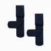 Pack of 2 40Den Microfiber Tights for Girls, Dark Blue
