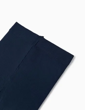 Pack of 2 40Den Microfiber Tights for Girls, Dark Blue