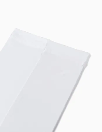 Pack of 2 40Den Microfiber Tights for Girls, White