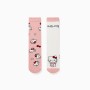 Pack of 2 non-slip socks with Hello Kitty prints for girls, pink/white