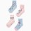 Pack of 4 pairs of socks with Stitch prints for girls, pink/blue