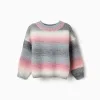 Thick knit jumper with gradient effect for girls, multicolour