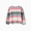Thick knit jumper with gradient effect for girls, multicolour
