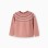 Knitted jumper with jacquard pattern for girls, dusty pink