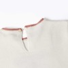 Knitted jumper with jacquard bow for girls, white/pink