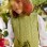 Openwork knit vest for girls, lime green