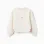 Brushed sweatshirt with embroidered flower for girls, white