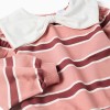 Striped sweatshirt with bow-shaped collar for girls, multicolour