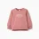 Sweatshirt with embossed print Beaux Arts for girls, dusty rose