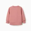 Sweatshirt with embossed print Beaux Arts for girls, dusty rose