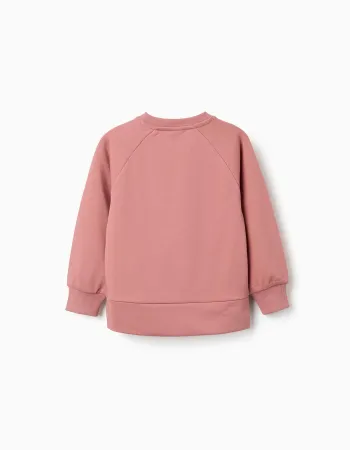 Sweatshirt with embossed print Beaux Arts for girls, dusty rose