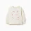 Sweatshirt with embossed print Arts for girls, white/pink