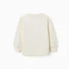 Sweatshirt with embossed print Arts for girls, white/pink