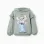 Brushed hooded sweatshirt with Stitch & Angel for girls, dark green