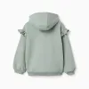 Brushed hooded sweatshirt with Stitch & Angel for girls, dark green