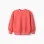 Cotton sweatshirt with dropped shoulders for girls, neon coral