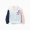 Cotton sweatshirt with Stitch prints for girls, white/blue/pink