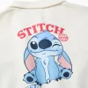 Cotton sweatshirt with Stitch prints for girls, white/blue/pink