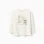 Long sleeve cotton T-shirt with 'Nature' print for girls, white