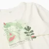 Long sleeve cotton T-shirt with 'Nature' print for girls, white