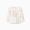 Long Sleeve T-shirt with Print for Girls, Orange