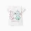 Cotton T-shirt with Stitch and Angel print for girls, white