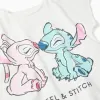 Cotton T-shirt with Stitch and Angel print for girls, white