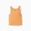 Ribbed tank top with embroidered flower for girls, orange