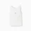Ribbed tank top with embroidered flower for girls, white