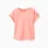 Cotton T-shirt with ruffled sleeves for girls, light coral