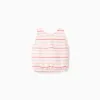 Sleeveless cotton top with stripes for girls, multicolour