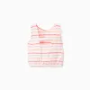 Sleeveless cotton top with stripes for girls, multicolour