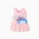 Sleeveless cotton top with Stitch print for girls, light pink