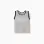 Sleeveless ribbed cotton top with stripes for girls, white/dark blue