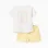 SET SS TSHIRT SHORTS, LIGHT YELLOW